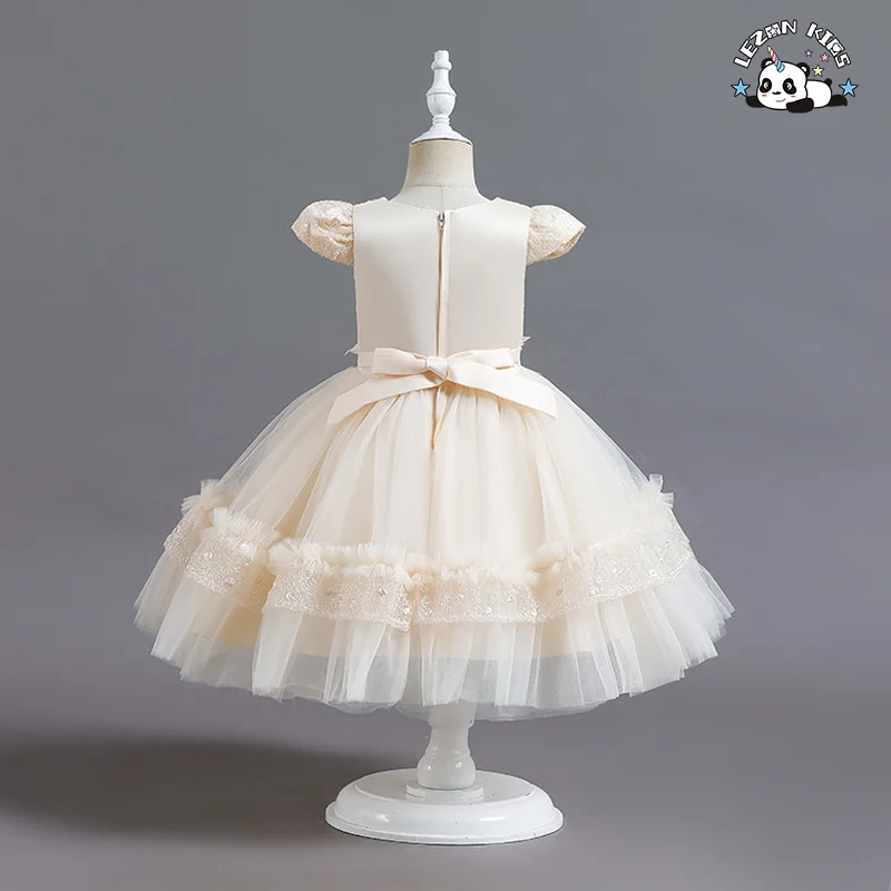 LEZONKIDS - 2022 New Girl's Dress Mesh Flower Dress Foreign Trade Children's Dress Spot Wholesale
